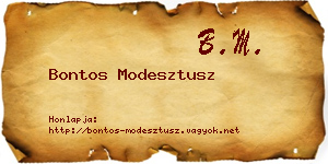 Bontos Modesztusz névjegykártya